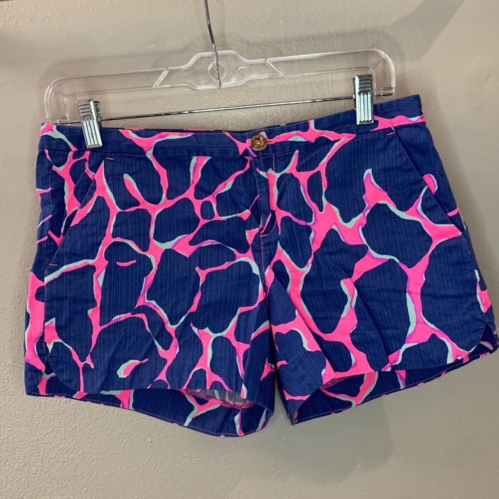 Lilly Pulitzer blue and pink shorts size 4